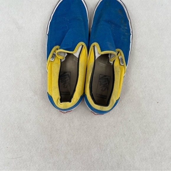 VANS OFF THE WALL Women/men Boyd Tech Blue Yellow Slip On Skate shoes M 7.5 -W 9 - Picture 5 of 9